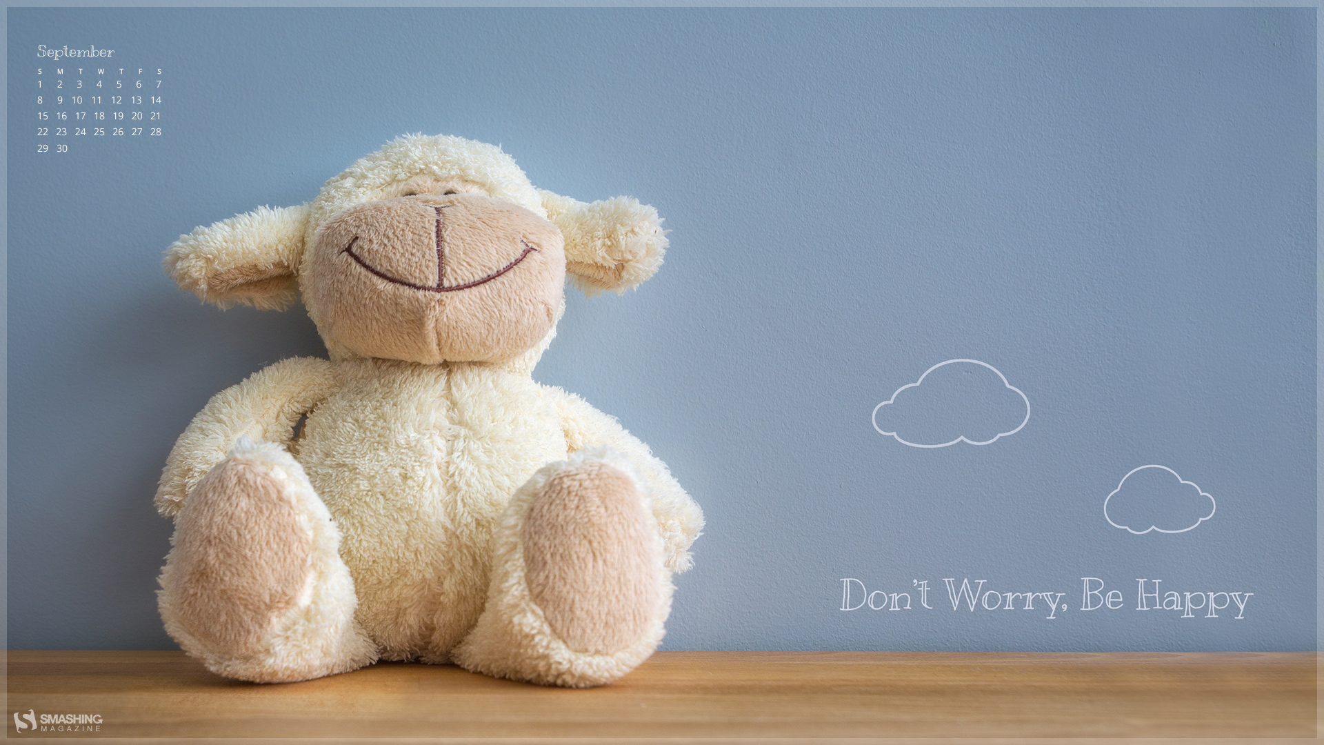 Desktop wallpaper calendar - Septembrie 2013 14 sep 13 be happy cal