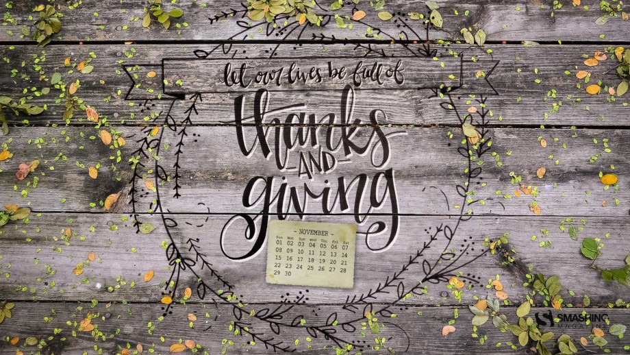 Desktop wallpaper calendar - Noiembrie 2015 15 nov 15 thanks and giving cal 1920x1080