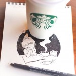 Inspiratie Starbucks 4 starbucks cup drawings tomoko shintani 21