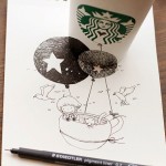 Inspiratie Starbucks 7 starbucks cup drawings tomoko shintani 41
