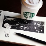 Inspiratie Starbucks 6 starbucks cup drawings tomoko shintani 61
