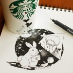 Inspiratie Starbucks 2 starbucks cup drawings tomoko shintani 91