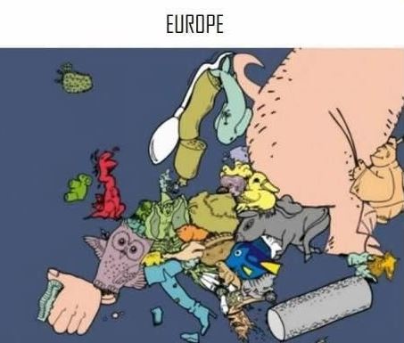 Foto: Forme amuzante ale tarilor Europei 8 forma europei